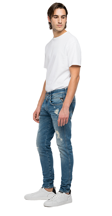 AGED ECO 10YESRS 11OZ スーパーストレッチスリムフィットデニムパンツ BRONNY 詳細画像